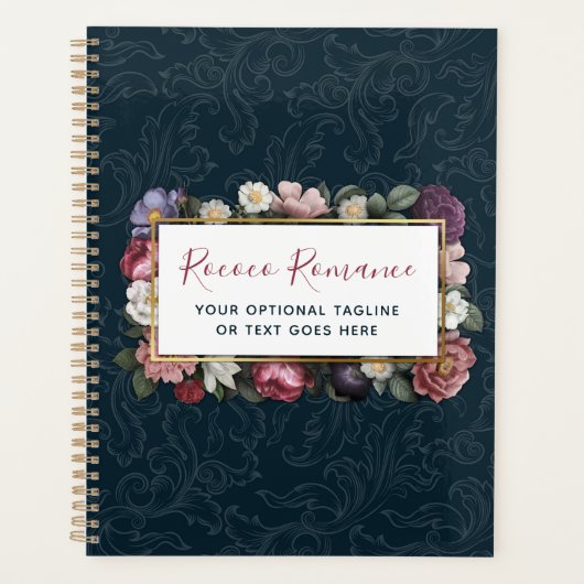 Rococo Damask & Elegant Floral  Feminine Planner (Voorkant)
