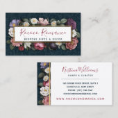 Rococo Damask & Elegant Floral Feminine Visitekaartje (Voorkant / Achterkant)