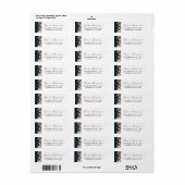 Rococo Damask & Elegant Floral Return Address Etiket (Full Sheet)