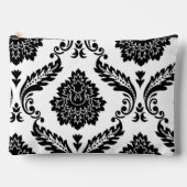 Rococo Damask Grote Off-Set Patroon Zwart op Wit Etui (Voorkant)