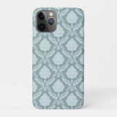 Rococo Damask herhalingspatroon Eendenei Blauw+Tea Case-Mate iPhone Case (Achterkant)