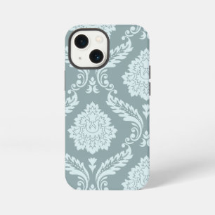 Rococo Damask Kunst I Eendenei Blauw+Teal iPhone 13 Mini Hoesje
