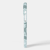 Rococo Damask Kunst I Eendenei Blauw+Turquoise Case-Mate iPhone Case (Achterkant / Links)