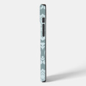 Rococo Damask Kunst I Eendenei Blauw+Turquoise Case-Mate iPhone Case (Achterkant / Links)
