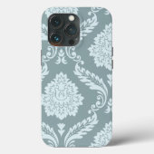 Rococo Damask Kunst I Eendenei Blauw+Turquoise Case-Mate iPhone Case (Achterkant)