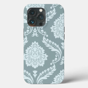 Rococo Damask Kunst I Eendenei Blauw+Turquoise Case-Mate iPhone Case