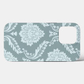 Rococo Damask Kunst I Eendenei Blauw+Turquoise Case-Mate iPhone Case (Achterkant (horizontaal))