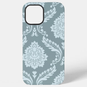 Rococo Damask Kunst I Eendenei Blauw+Turquoise iPhone 12 Pro Max Hoesje