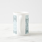 Rococo Damask Kunst I Eendenei Blauw+Turquoise Porselein Kop (Achterkant)