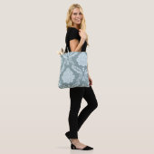 Rococo Damask Kunst I Eendenei Blauw+Turquoise Tote Bag (Op model)