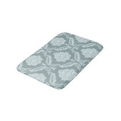 Rococo Damask Lg Patroon Eendenei Blauw+Turquoise Badmat (Gekanteld)