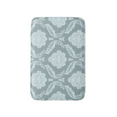 Rococo Damask Lg Patroon Eendenei Blauw+Turquoise Badmat (Voorkant Verticaal)