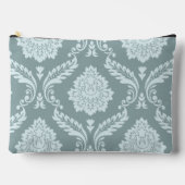 Rococo Damask Lg Patroon Eendenei Blauw+Turquoise Etui (Voorkant)