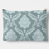 Rococo Damask Lg Patroon Eendenei Blauw+Turquoise Etui (Achterkant)