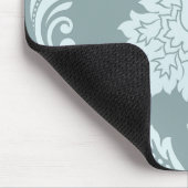 Rococo Damask Lg Pattern Duck Egg Blue+Teal Muismat (Hoek)