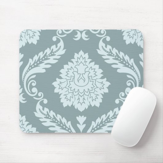 Rococo Damask Lg Pattern Duck Egg Blue+Teal Muismat (Met muis)