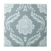 Rococo Damask Lg Pattern Duck Egg Blue+Teal Tegeltje (Voorkant)