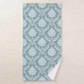 Rococo Damask Pattern Duck Egg Blue+Teal Badhanddoek (Badhanddoek)