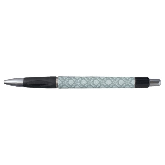Rococo Damask Pattern Duck Egg Blue+Teal Pen (Voorkant)