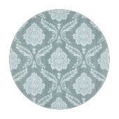 Rococo Damask Pattern Duck Egg Blue+Teal Snijplank (Voorkant)