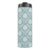 Rococo Damask Pattern Duck Egg Blue+Teal Thermosbeker (Voorkant)