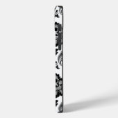 Rococo Damask Pattern Grey Black White Case-Mate iPhone Case (Achterkant / Links)