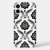 Rococo Damask Pattern Grey Black White Case-Mate iPhone Case (Achterkant)