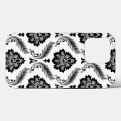 Rococo Damask Pattern Grey Black White Case-Mate iPhone Case (Achterkant (horizontaal))