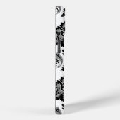 Rococo Damask Pattern Grey Black White Case-Mate iPhone Case (Achterkant / Rechts)