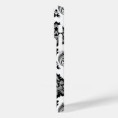 Rococo Damask Pattern Grey Black White Case-Mate iPhone Case (Achterkant / Links)