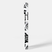 Rococo Damask Pattern Grey Black White Case-Mate iPhone Case (Achterkant / Links)