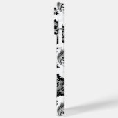 Rococo Damask Pattern Grey Black White Case-Mate iPhone Case (Achterkant / Links)