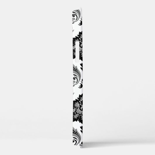 Rococo Damask Pattern Grey Black White Case-Mate iPhone Case (Achterkant / Rechts)