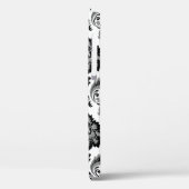Rococo Damask Pattern Grey Black White Case-Mate iPhone Case (Achterkant / Links)