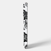 Rococo Damask Pattern Grey Black White Case-Mate iPhone Case (Achterkant / Links)