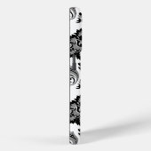 Rococo Damask Pattern Grey Black White Case-Mate iPhone Case (Achterkant / Rechts)