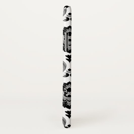 Rococo Damask Pattern Grey Black White Case-Mate iPhone Case (Achterkant / rechts)