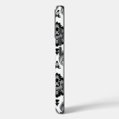Rococo Damask Pattern Grey Black White Case-Mate iPhone Case (Achterkant / Links)