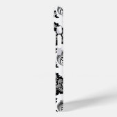 Rococo Damask Pattern Grey Black White Case-Mate iPhone Case (Achterkant / Links)