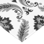 Rococo Damask Pattern Grey Black White Tafelkleed (Gekanteld)