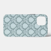 Rococo Damask Rpt Patroon Eendenei Blauw+Teal Case-Mate iPhone Case (Achterkant (horizontaal))