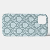 Rococo Damask Rpt Patroon Eendenei Blauw+Teal Case-Mate iPhone Case (Achterkant (horizontaal))
