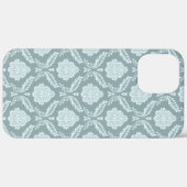 Rococo Damask Rpt Patroon Eendenei Blauw+Turquoise Case-Mate iPhone Case (Achterkant / Rechts)