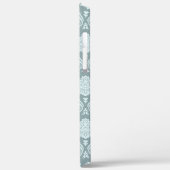 Rococo Damask Rpt Patroon Eendenei Blauw+Turquoise Case-Mate iPhone Case (Achterkant / Links)