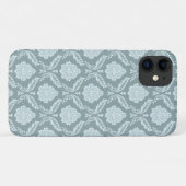 Rococo Damask Rpt Patroon Eendenei Blauw+Turquoise Case-Mate iPhone Case (Achterkant (horizontaal))