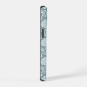 Rococo Damask Rpt Patroon Eendenei Blauw+Turquoise iPhone 15 Case (Rechterkant)