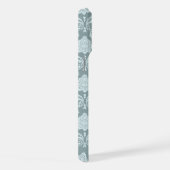 Rococo Damask Rpt Patroon Eendenei Blauw+Turquoise iPhone Hoesje (Rechterkant)