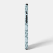 Rococo Damask Rpt Patroon Eendenei Blauw+Turquoise iPhone Hoesje (Linkerkant)