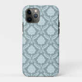 Rococo Damask Rpt Pattern Duck Egg Blue+Teal Case-Mate iPhone Case (Achterkant)