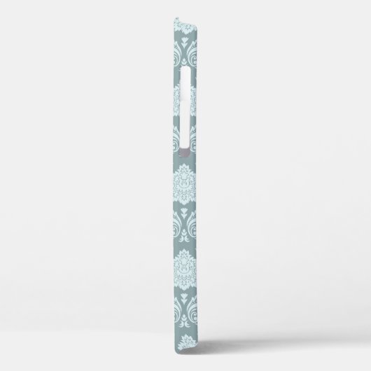 Rococo Damask Rpt Pattern Duck Egg Blue+Teal Case-Mate iPhone Case (Achterkant / Links)